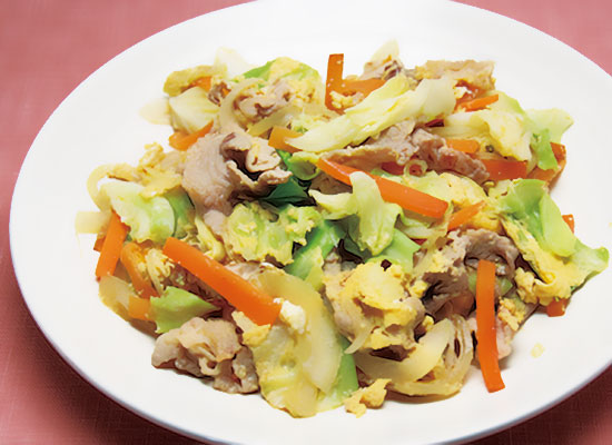 まろやかで美味しい♪卵とじの野菜炒め