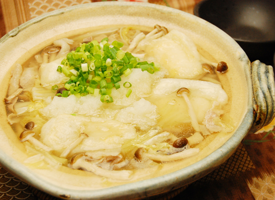 ごま油が香ばしい♪おもち入りみぞれ鍋