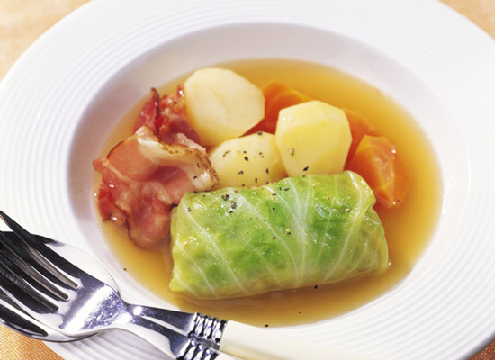 野菜白だしで|だし染み込むロールキャベツ