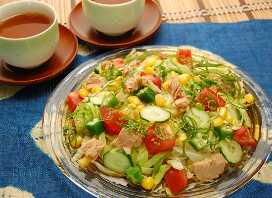 夏野菜たっぷり!カラフルそうめん