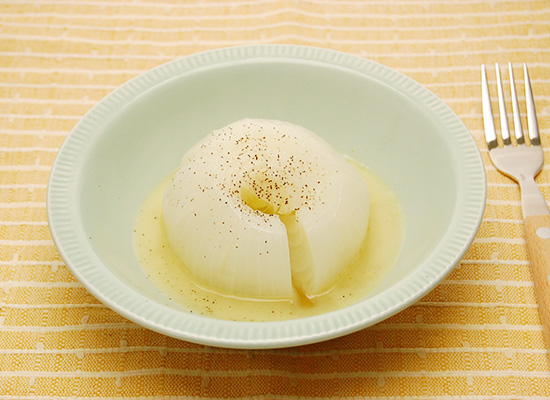 レンジで簡単!新玉ねぎのまるごと白だしバター