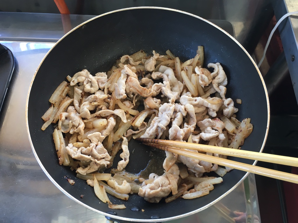大根と豚肉のさっぱり炒め：手順2