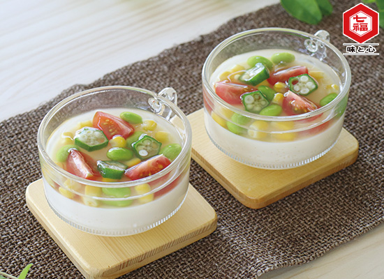 夏野菜の冷やし茶碗蒸し