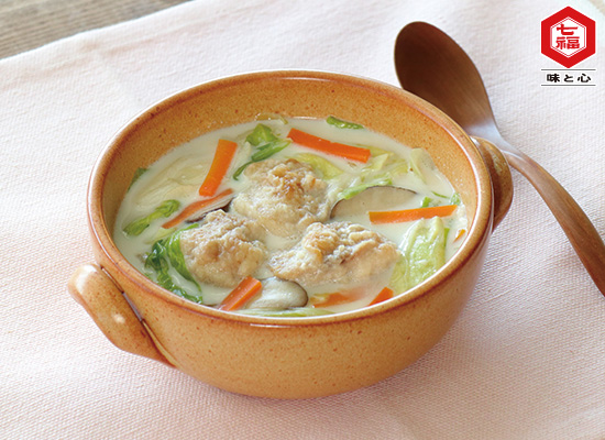 キャベツと鶏肉のクリームスープ