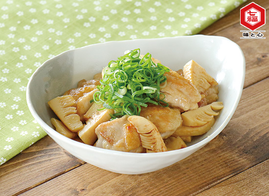 たけのこと鶏肉の甘辛炒め